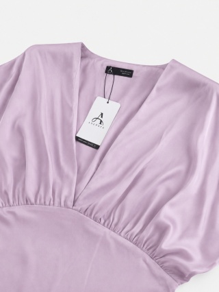 ANEWSTA Sukienka satynowa r.L